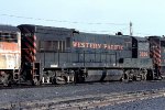 Western Pacific U30B #3056 here restricted to "B" unit status